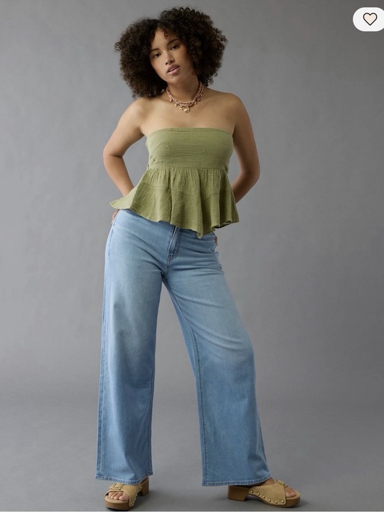 American Eagle Outfitters Denim - American Eagle Curvy Super High Rise Baggy Wide leg Jeans 14